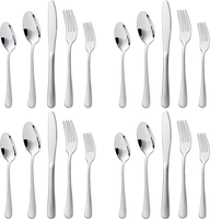 Besteck Set 4 Personen: Besteckset 20 Teilig, Cutlery Set, Edelstahl Besteck, Es