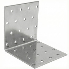 Heavy Duty Angle Brackets, 2mm Galvanised Steel, L Corner Brace, Timber Joist.