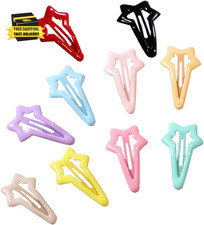   10Pcs Colorful Stars Duckbill Clip Hair Clip for Ladies Teens Girls Hair Salon