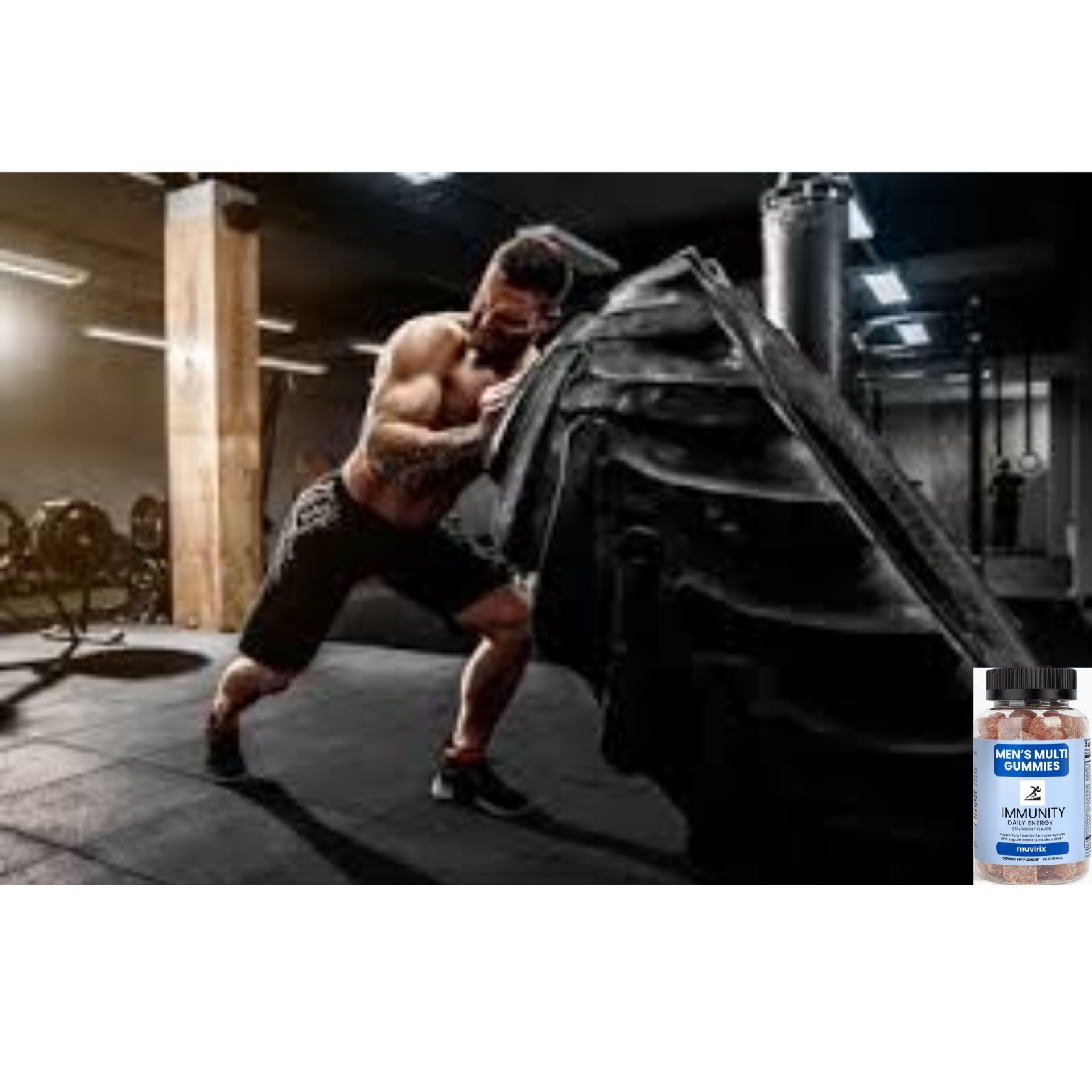 Men’s Multivitamin Gummies for Immune Support Vitamin A B C D Zinc Daily Energy