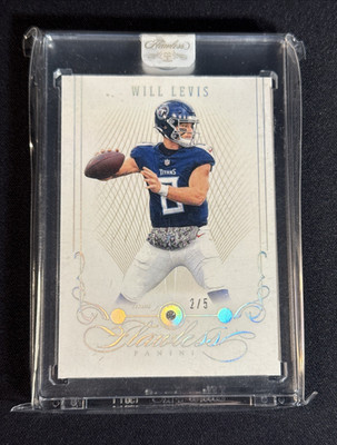 2023 Panini Flawless 2/5 DIAMOND Stone WILL LEVIS RC Rookie SSP Encased 🔥🔥