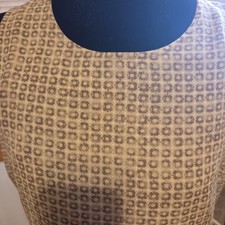 OLD NAVY Tan Brown Geometric Floral Print Shift Dress 6