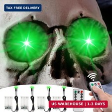 4 Pack Halloween Decoration LED Glowing Light Up Skulls Eyes, Horror DIY Glowing