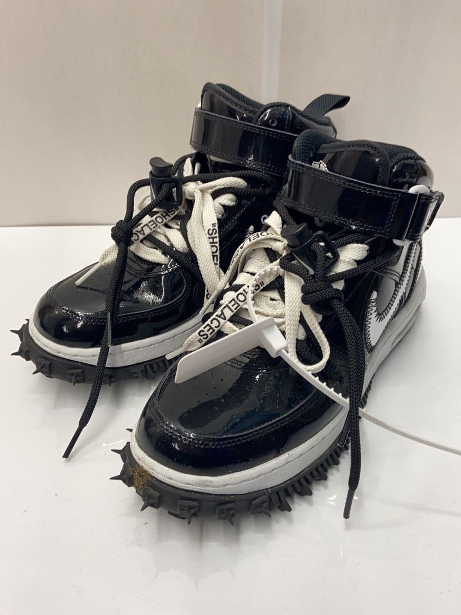 OFF WHITE X NIKE Nike High Top Sneaker Off White X Air Force 1 Mid_Off White Mid 24 cm BLK usate
