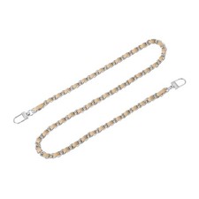 32" Purse Chain Strap with Buckles for Shoulder Khaki  Silver 