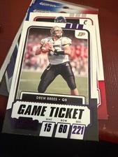 2021 Panini Contenders Draft Picks - Drew Brees #21 Game Ticket Purple