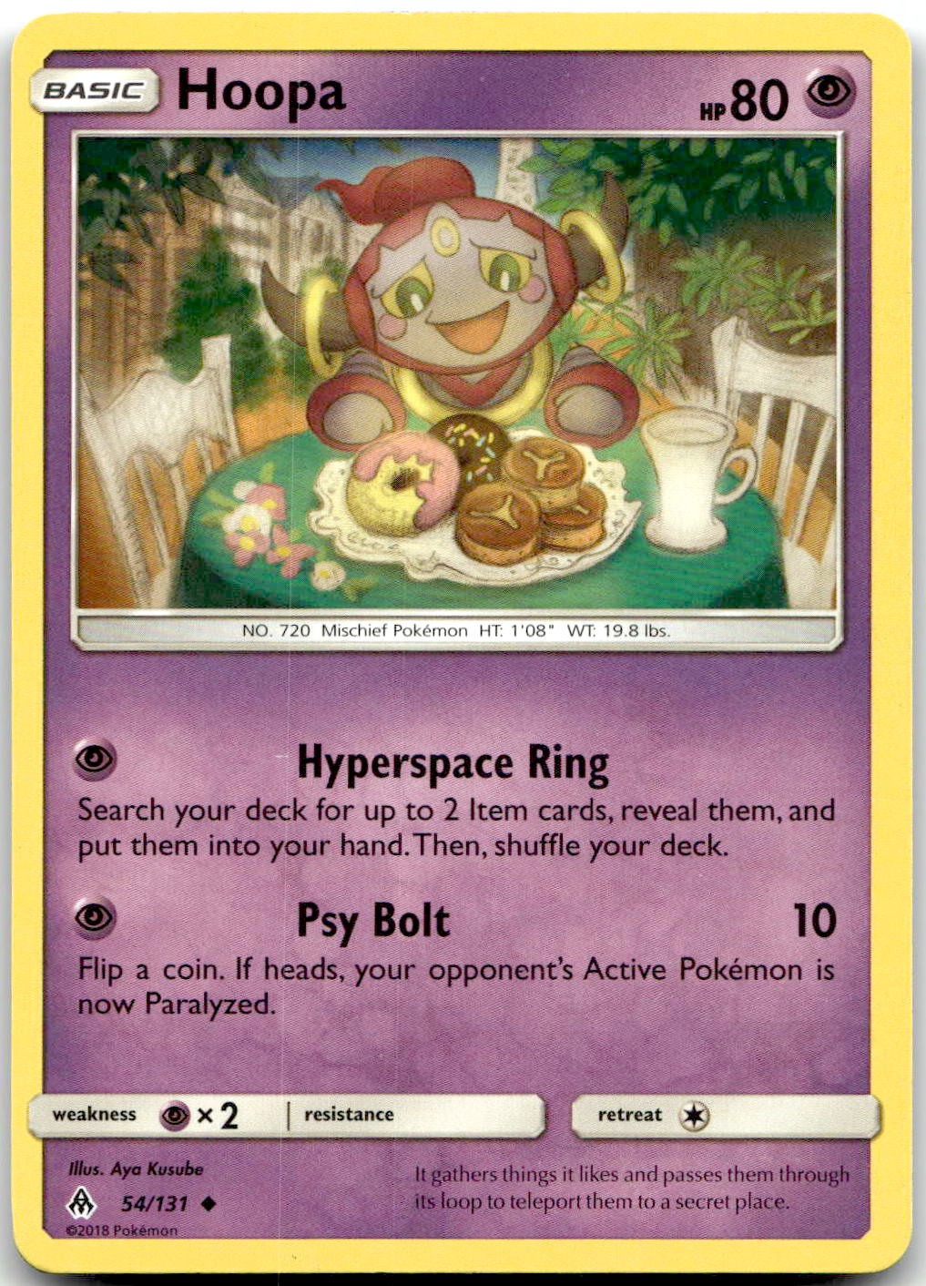 Pokemon Hoopa Forbidden Light SM06 #54/131 Uncommon LP $SALE$!