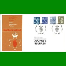 FDC Regional Definitive - Northern Ireland First Day Cover Stamps, 8.4.1981