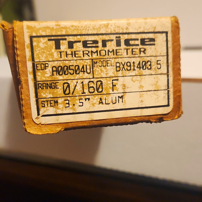 Trerice BX91403 Analog Thermometer 0-160°F Range 3.5'' Stem MPN A00504U