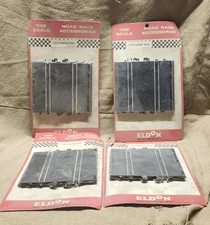 Set Of 4 Eldon 1/32 Scale 6” Straight Track 2 Pack #3722 Slot Car NEW Old Stock