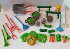 PLAYMOBIL  lot accessoires jardin ferme animaux jardin
