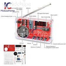 50-108MHZ FM Radio DIY Electronic Kits Soldering Practice Loose Part With Shell
