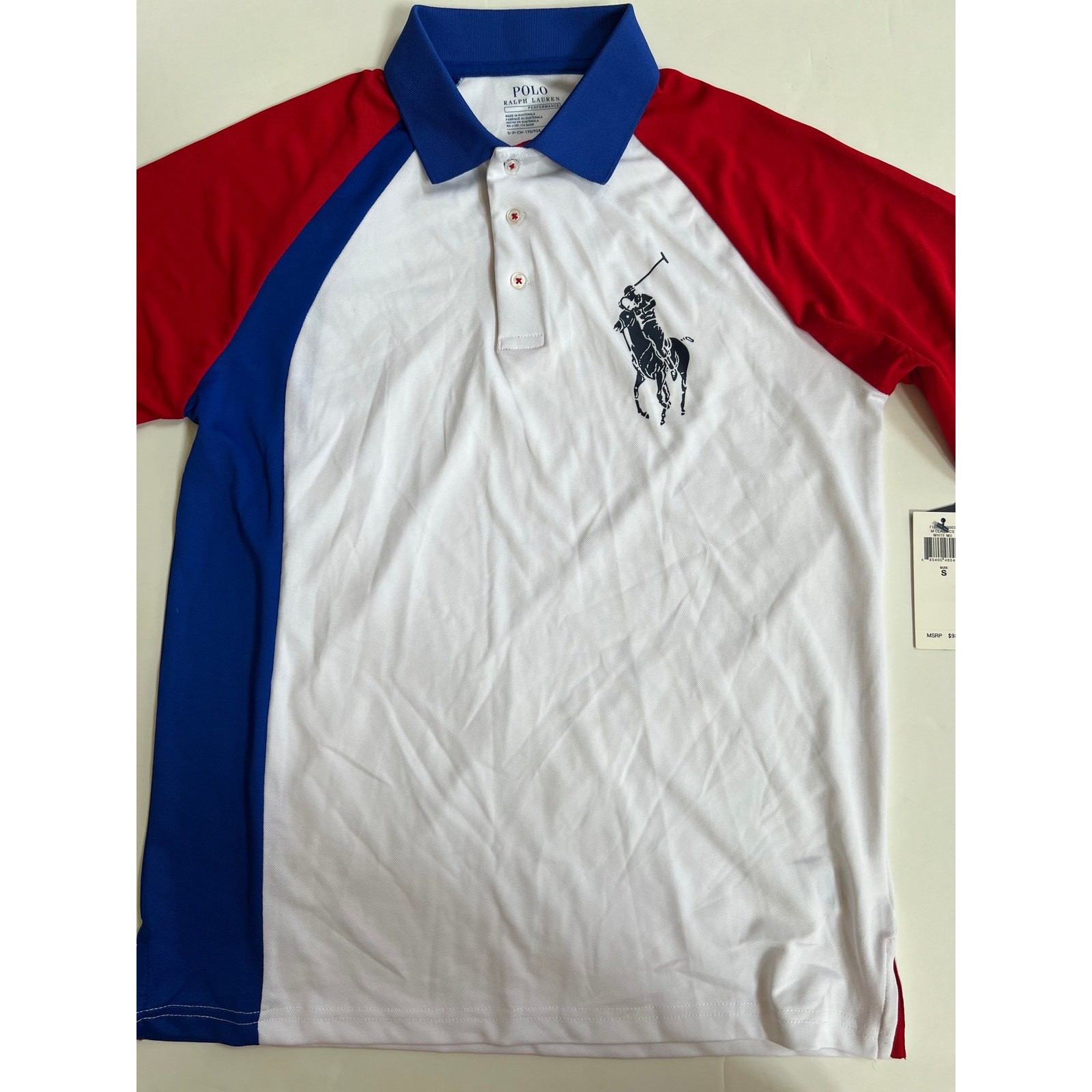 Polo Ralph Lauren Performance Golf Casual Shirt White/Red/Blue Size S thumbnail 7