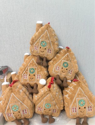 Jelly Cat Fun Christmas Gingerbread House Plush Toy Soothing Doll