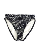 MICHAEL Michael Kors Women's High-Waist High-Cut Swim Bottom S, Black 