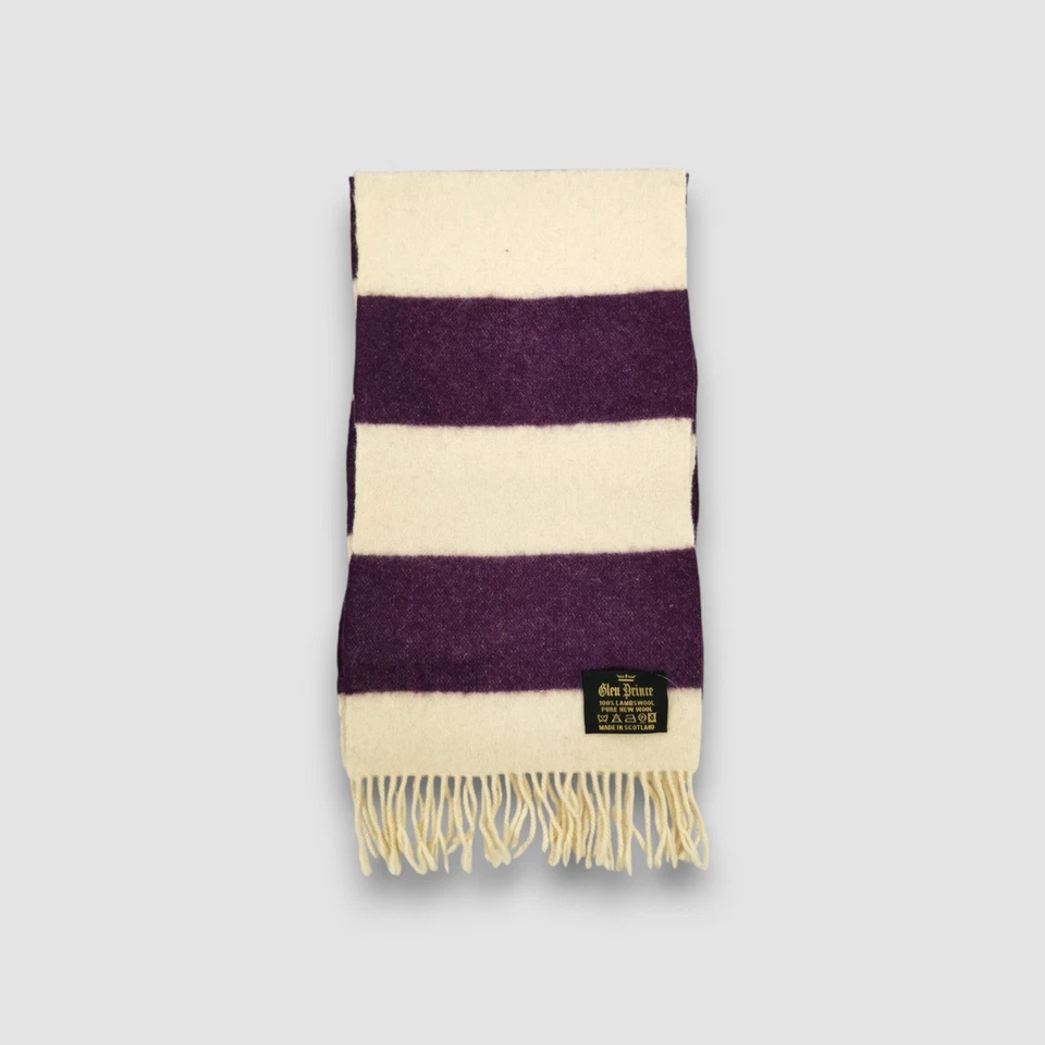 Vintage Glen Prince Wool Scarf Classic Christmas Striped Neckwear Winter Scarves - Image 2 of 4