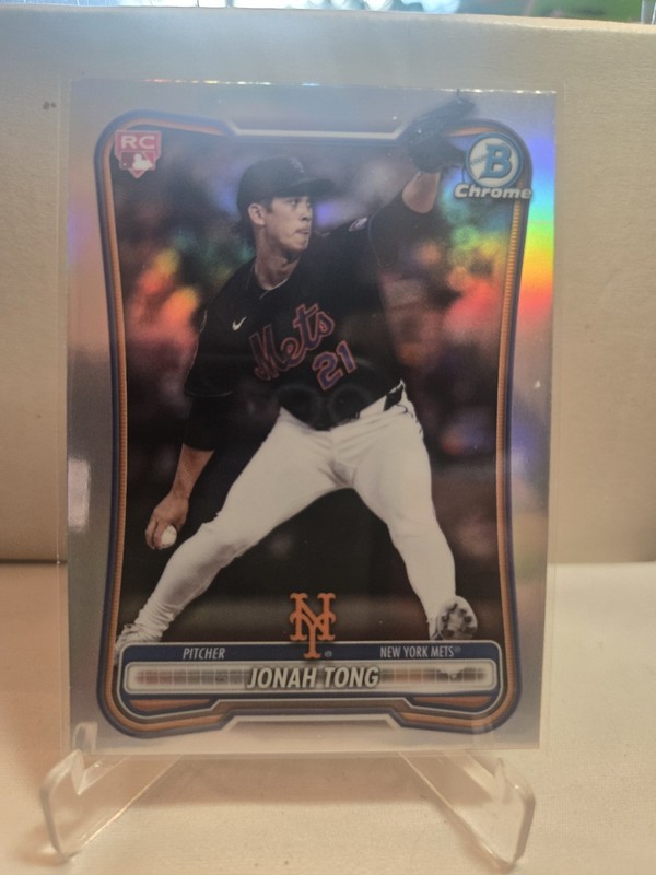 2026 Bowman Chrome Jonah Tong RC #65 Red Redemption New York Mets