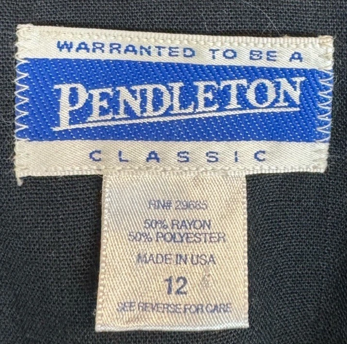 Blazer Pendleton Classic para mujer negro talla 12  Foto 2 de 4