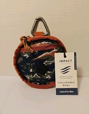 New United By Blue Collapsible Multicolor Double Dog Bowl Travel Holds 2 Cups