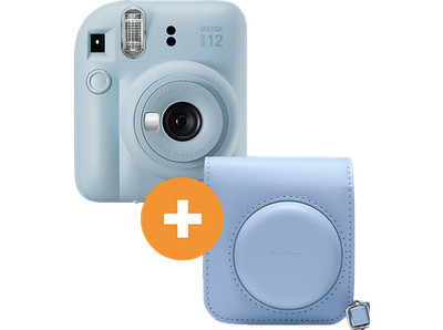 FUJIFILM INSTAX mini 12 Travel Set Sofortbild, Pastel Blue 4260576531797 NEU OVP