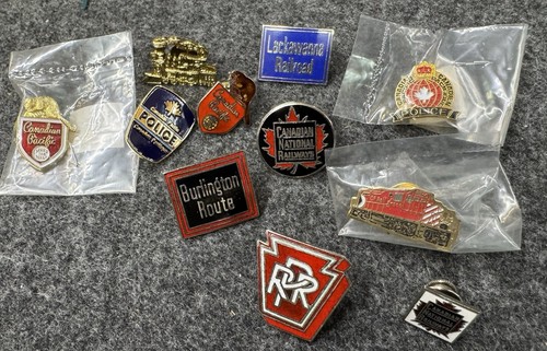 11 PIN LOT Canadian Pacific Railroad National Railways Police CP Rail Lapel Hat+