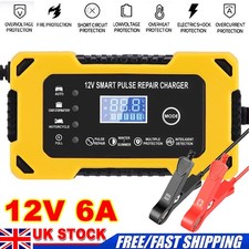 12V Smart Car Battery Charger Motorcycle Battery Optimisers Pulse Repair AGM/GEL