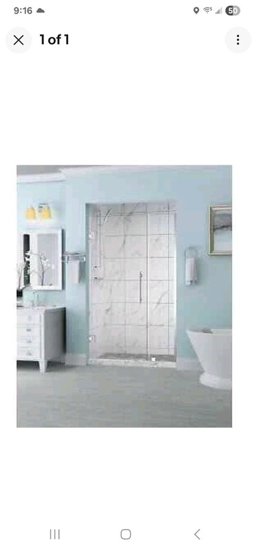 Aston SDR965EZ-CH-5036-10 - Shower Doors Showers with handle and wall brsce.