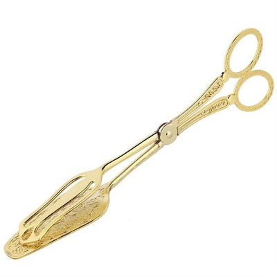 Food Tongs Zinc alloy Cooking Clips Gold Scissors Shape Buffet Clamps With Ex...