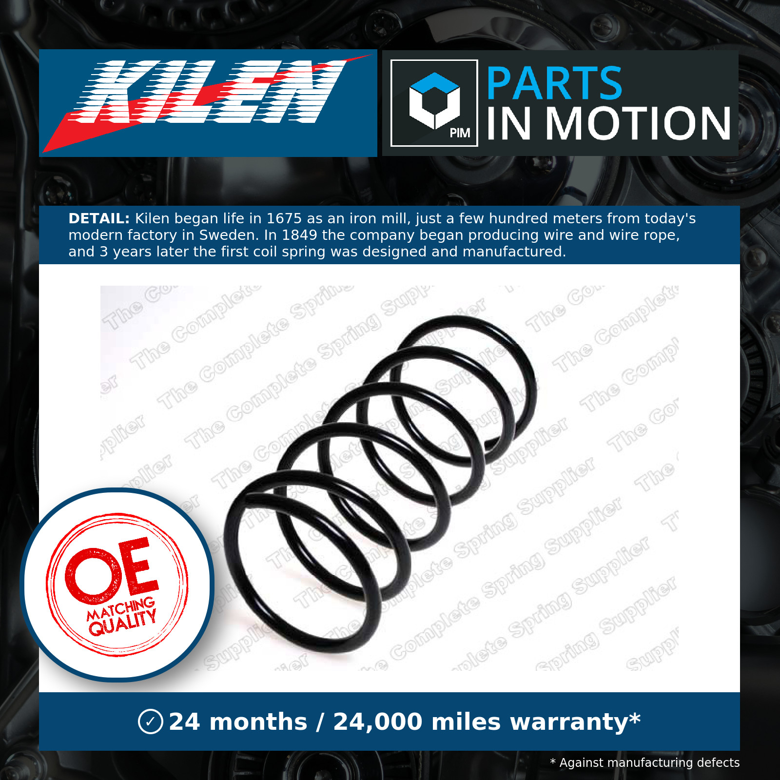 Suspension spring Front Axle Coil Spring 11462 KILEN for CITROËN PEUGEOT - Image 4