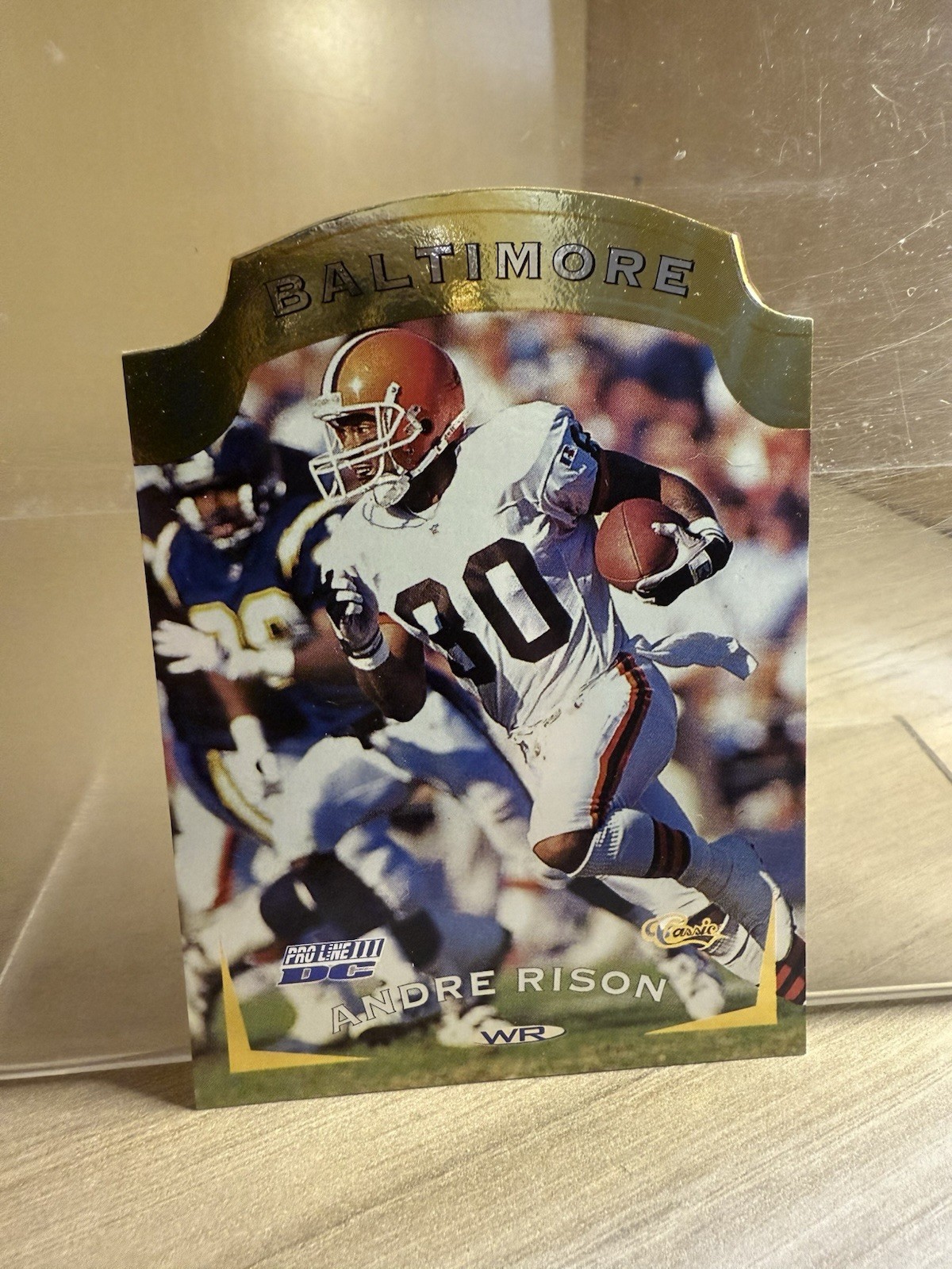 1996 Pro Line DC III Football #8 Andre Rison Die-Cut Baltimore Ravens