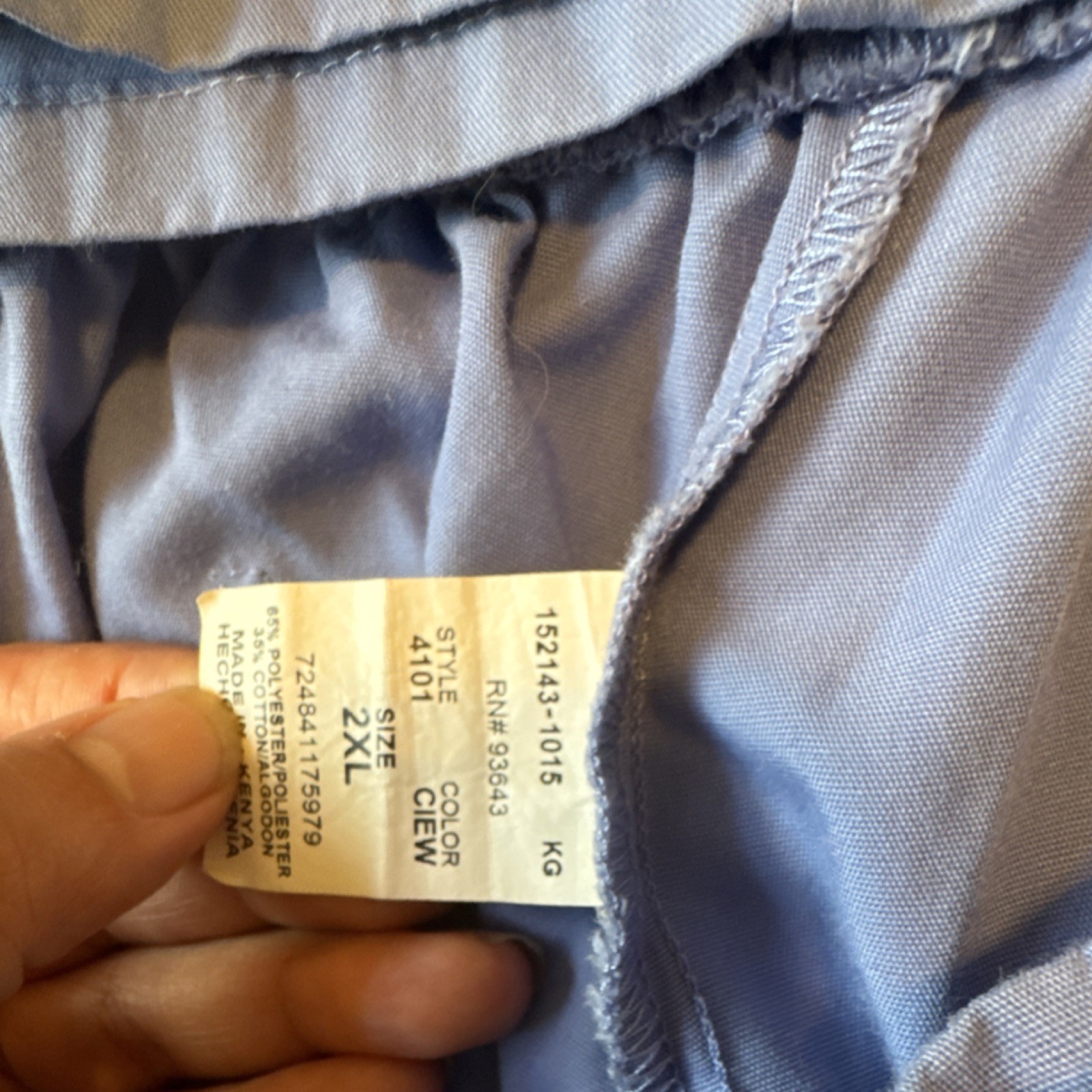 TWO SETS Cherokee Ceil Blue Solid Scrub Set 2XL T… - image 2