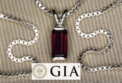 GIA-zertifizierter sauberer unbeheizter Rubin 0,51ct Halskette Anhänger unbehandelt echt U123