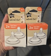 Tommee Tippee 6 Months Closer to Nature Fast Flow Nipples New 2 pack
