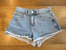 GARAGE Women's Juniors denim HR High Rise Festival Jean Shorts - size 25 / 1