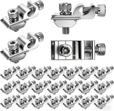 Grounding Tabs Aluminum Ground Lugs for Solar Panel Rail Bracket Clip NEW USA...