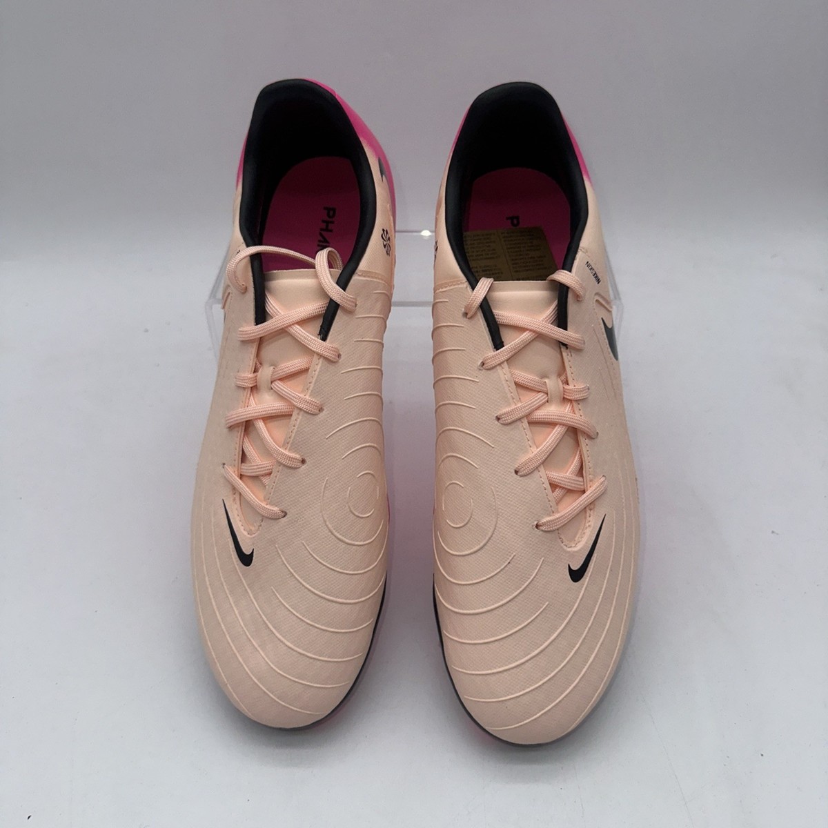 Nike Men's Size 10.5 Phantom GX II Academy FG/MG (FD6723 800) Pink