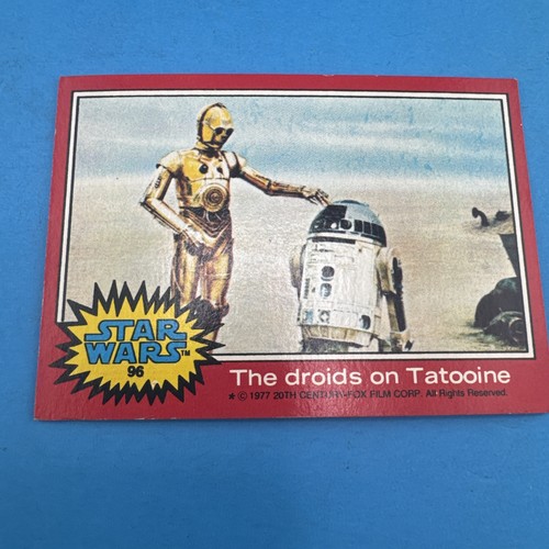 1977 Topps Star Wars #96 The droids on Tatooine — Raw