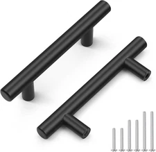 Probrico 5 Pack Hole Centers 3inch Center to Center:3inch, Matte Black 