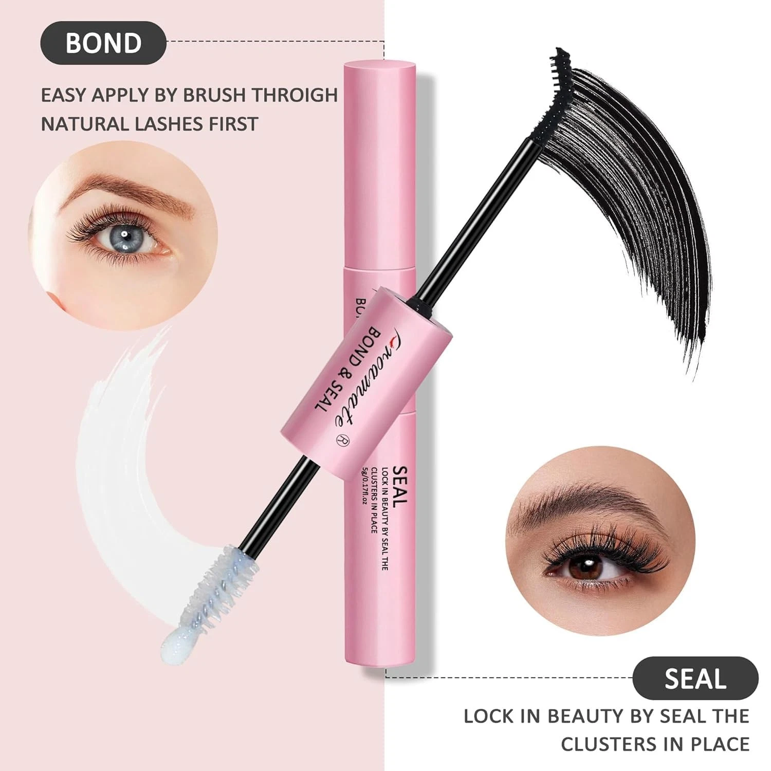2PCS Eyelash Glue Eyelash Bond and Seal Super Strong Hold Cluster Lash Adhesi... - product detail image 3