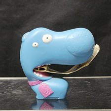 Vintage 1995 Taco Bell Toy Nacho and Dog Head Sticker Dispenser With Stickers