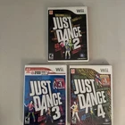 Nintendo Wii Just Dance Lot of 3 Games Bundle CIB with Manual Ubisoft