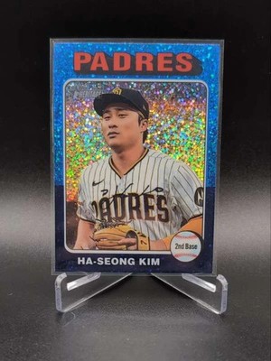 2024 Topps Heritage - Chrome Blue Sparkle Refractor #417 Ha-Seong Kim