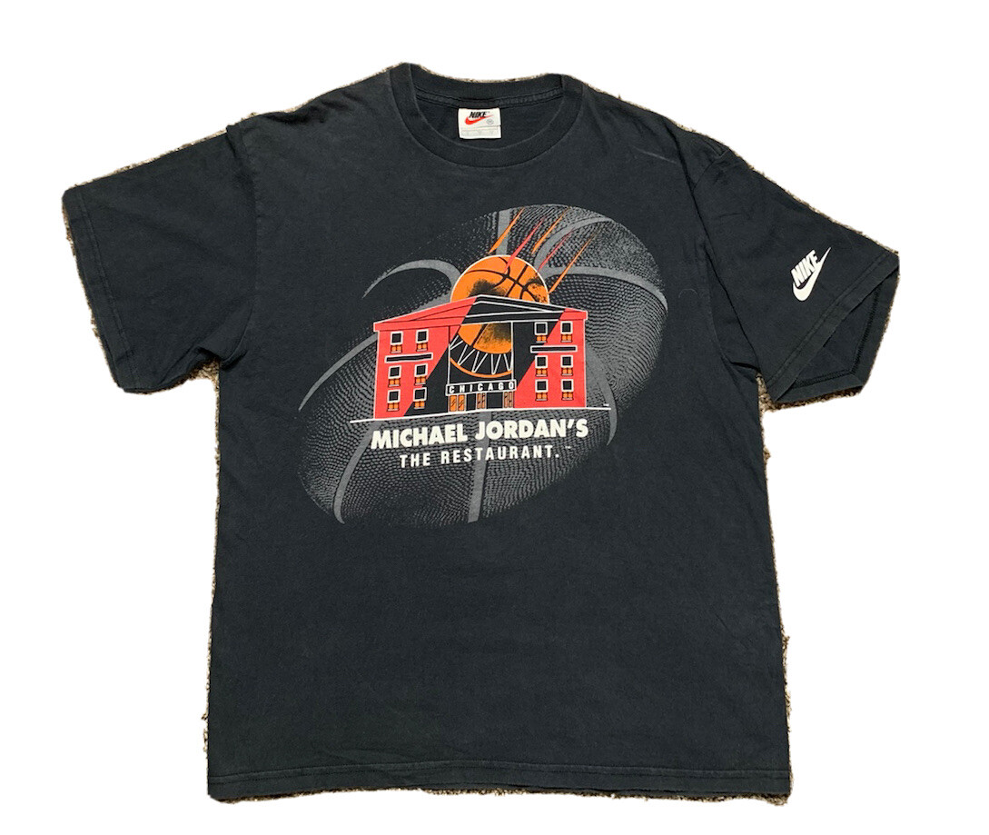Vintage MICHAEL JORDAN Shirt Men Sz Medium Nike The Restaurant 