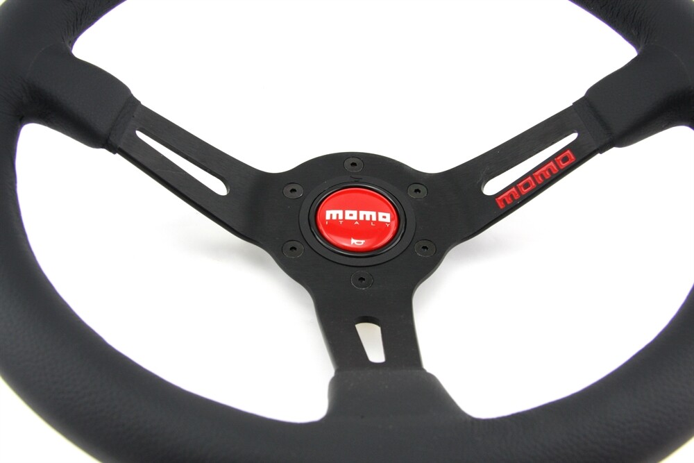Momo Steering Wheel Drifting Red 330mm Leather Genuine