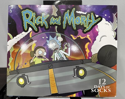 RICK AND MORTY 12 Days Of Socks Crew & Low Cut Socks Men's Shoe 6-12