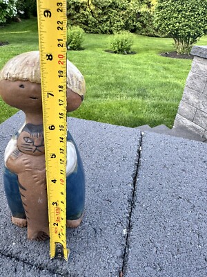 Lisa Larson for Gustavsberg Pelle Boy With Cat 7-3/4” Tall Lisa Larson for Gustavsberg Pelle Boy With Cat 7-3/4” Tall