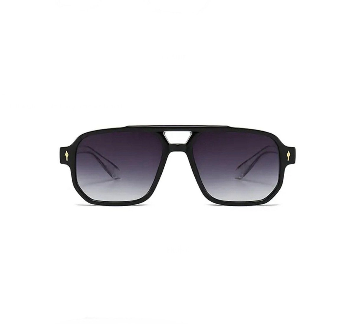Retro Double Bridges Square Sunglasses Women Gradient Shades  display picture 2