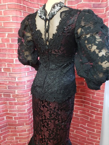 The Young Quinlan Co VTG Minneapolis ARTWEAR Edwardian COLLECTIBLE Dress XS?#CB3 - Picture 11 of 11