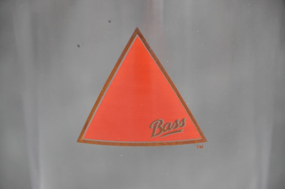 2x Bass Ale One Pint 20oz Beer Glass Toughened Conique Red Logo Brand New CE M10 - Image 2 of 4