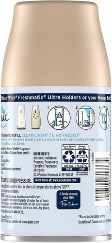 Glade Clean Lenin Automatic Spray Air Freshener Refill, 6.2 Oz (Pack of 4) - Picture 6 of 6